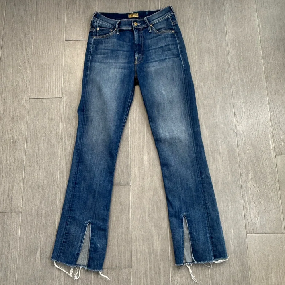 Mother The Insider Slit Ankle Fray Not Rough Enough Denim Jeans 25 - Picture 11 of 16